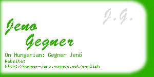 jeno gegner business card